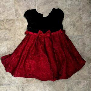 Girls, Size 5 Red & Black Formal Dress